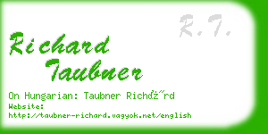 richard taubner business card